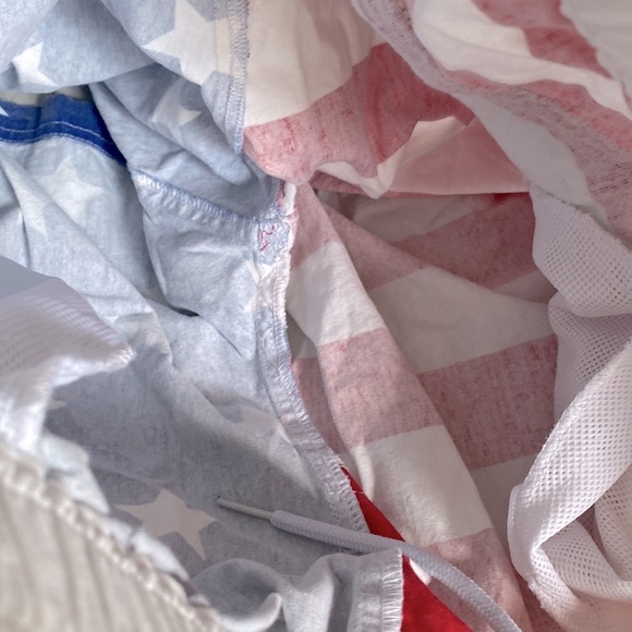 Tipsy elves patriotic stars & stripes printed swim trunks, Size M - Picture 5 of 5